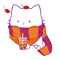 Bubble Tea Cat Sticker by shourimajo