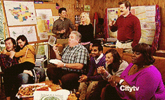 parks and recreation cries GIF