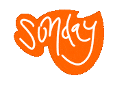 Weekend Orange Sticker by Matt Tolbert