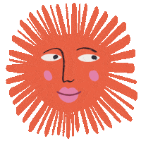 Funny Face Orange Sticker