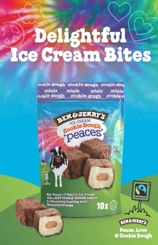 Ben & Jerry's New Flavor Cookie Dough 'peaces'