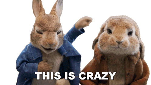 Sad On My Way Sticker by Peter Rabbit Movie