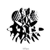 Scared Black And White Sticker by Miron