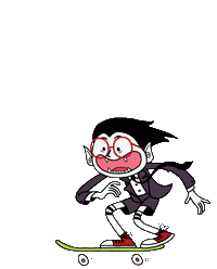 Vampire Skateboarding Sticker by Erik Fountain
