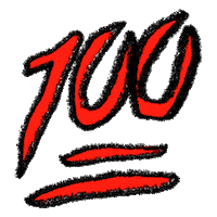 100 Percent Win Sticker by Adam J. Kurtz