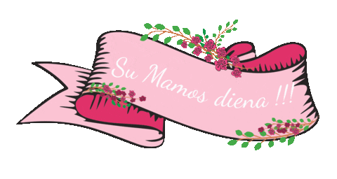 Pink Mom Sticker by mazistebuklai