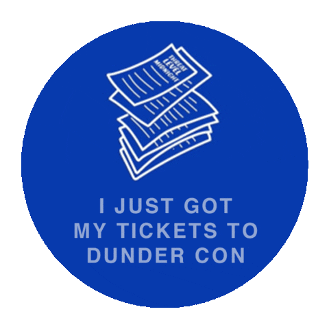 dundercon giphyupload the office theoffice dundercon Sticker