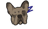 Refritscherator dog sleep sleepy goodnight Sticker