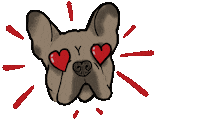 Refritscherator love heart dog hearts Sticker