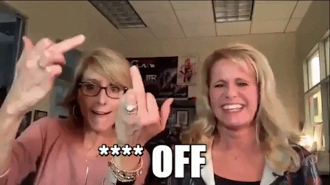 Flip The Bird Suck It GIF by Chicks on the Right