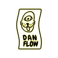 Yellow Sticker by Dan Flow Art