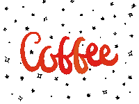 purplepeachstudio coffee rainbow coffee purple peach studio purple peach stickers Sticker