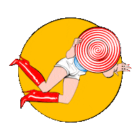 relaxed high heels Sticker by Hilbrand Bos Illustrator