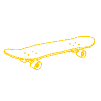 MaverickMitchell orange skate skateboard board Sticker