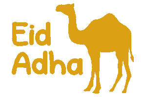 Eid Al-Adha Text Sticker by NiaGichi