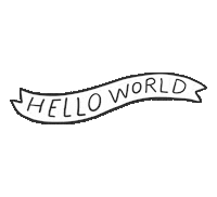 Hello World Sticker by aquarela