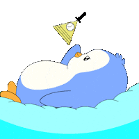 Tired Over It Sticker by Pudgy Penguins