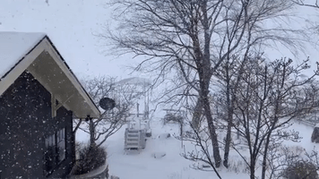 Lake-Effect Snow Slams Northern Michigan