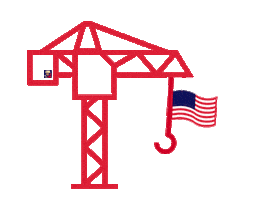 4Th Of July Flag Sticker by McCarthy Building Companies, Inc.