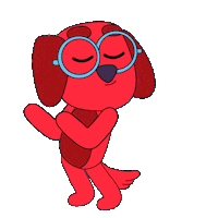 Dawnsgallery happy party dog dancing Sticker