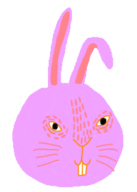 Bunny Rabbit Sticker by Ezra W. Smith