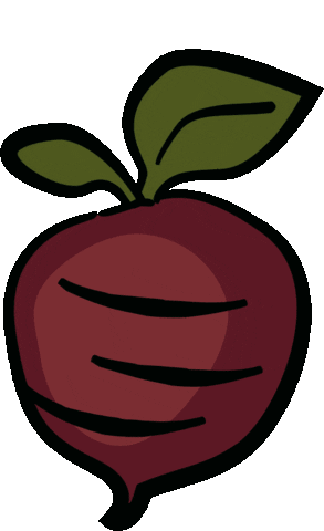 Hungry Beetroot Sticker by Soulhorse.de