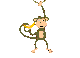 loop monkey Sticker by Ecard Mint