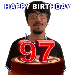 97 Birthday Sticker