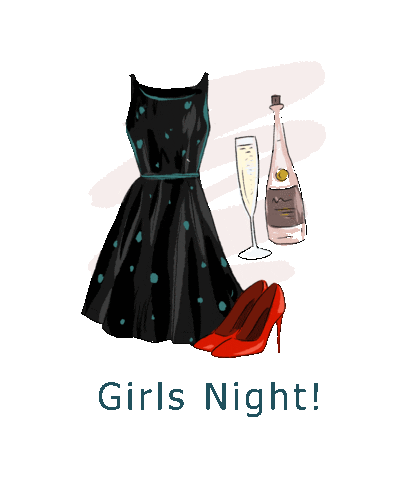 pimp_my_outfit stylist girls night squad goals ladies night Sticker