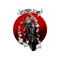 Santa Motorcycle Sticker by Broken Head