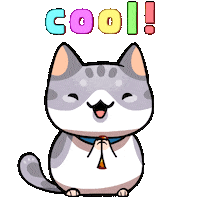 Cat Smile Sticker by Mino Games