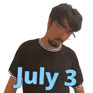 July 3Rd Sticker