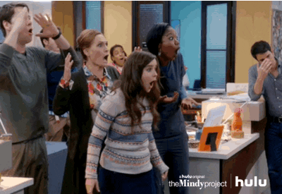 the mindy project crown reaction GIF by HULU