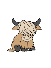 Highland Cow Country Sticker