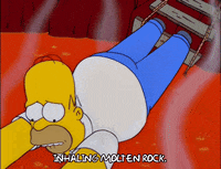 hanging homer simpson GIF