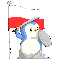 Penguin Flag Sticker by Pudgy Penguins