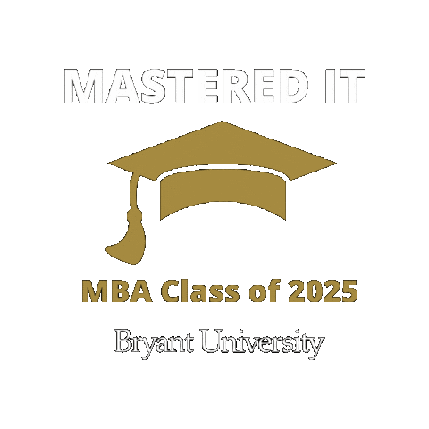 Masters Degree Graduation Sticker by Bryant Graduate Programs