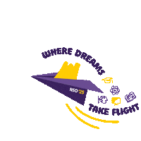Paper Airplane Gumby Sticker by California Lutheran University