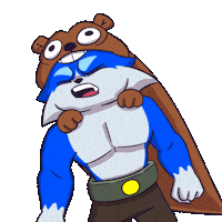 Yell Blue Cat Sticker by Toshithecat