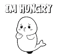 Hungry Feed Me Sticker by Sappy Seals