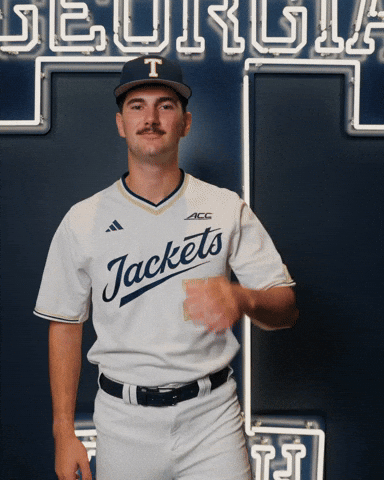 Georgia Tech Baseball GIF by Georgia Tech Yellow Jackets