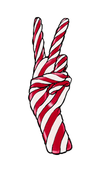 Candy Cane Love Sticker