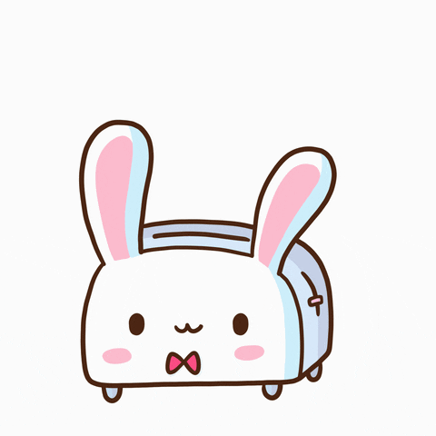 LuckyBunnys happy kawaii bunny feliz GIF