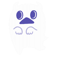 momo_obake kawaii ghost walking walk Sticker