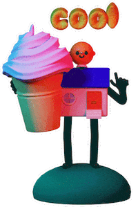 Ice Cream 3D Sticker by Timothy Winchester