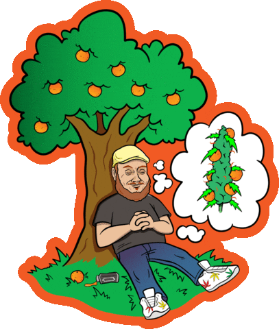 Josh Heinrichs Orange Sticker by Dads Elixir