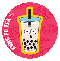 kungfutea boba bubble tea boba milk tea kung fu tea Sticker