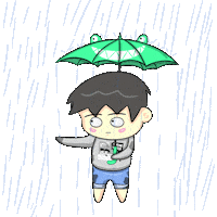 umbrella chibi Sticker