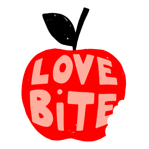 Love Bite Apple Sticker by Markus Lupfer