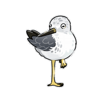 Firuo_drawingbirds wader 鷸鳥 諾氏鷸 tringa guttifer Sticker